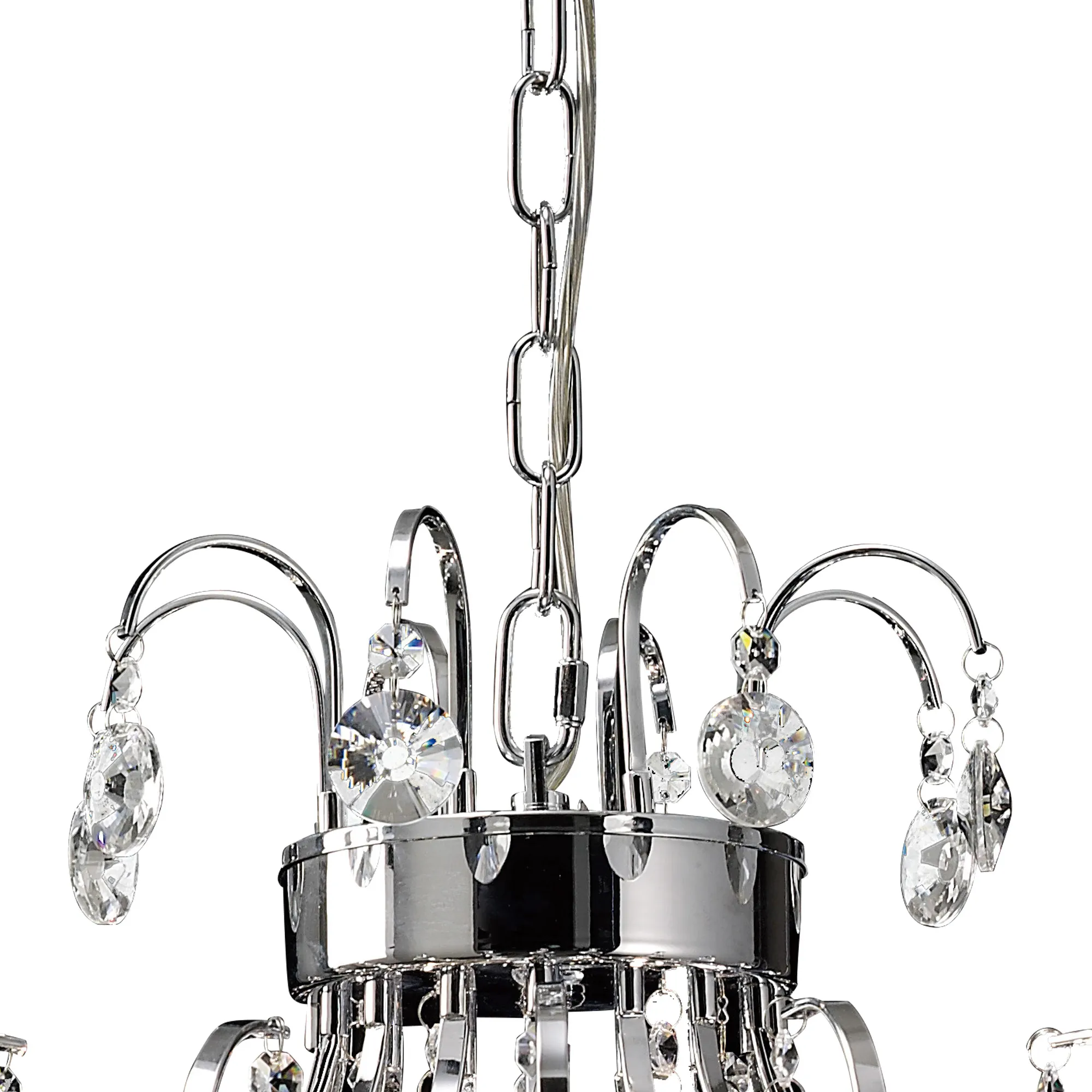 Rosina Crystal Chandelier 6 Light Polished Chrome IL31055  Diyas Rosina Polished Chrome